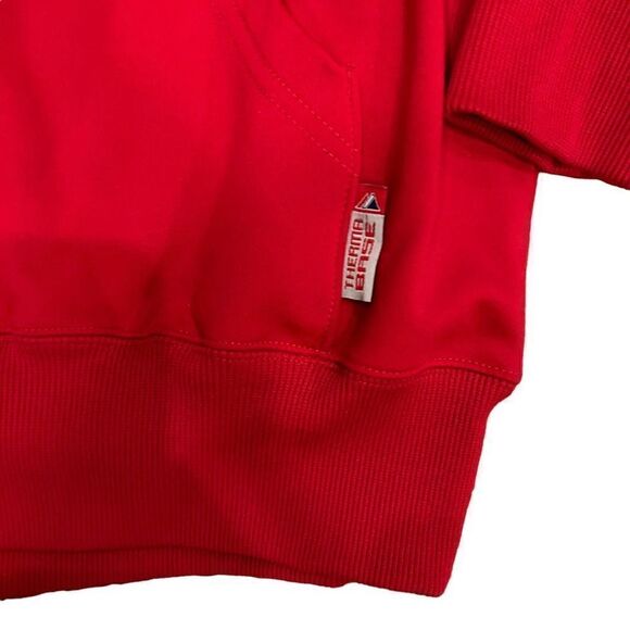 Texas Rangers Majestic Therma Base Hoodie Red Size L mlb baseball - Picture 5 of 5